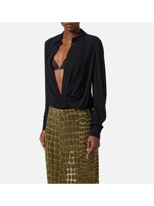 BODY IN GEORGETTE ELISABETTA FRANCHI | CB00457E2110 Nero
